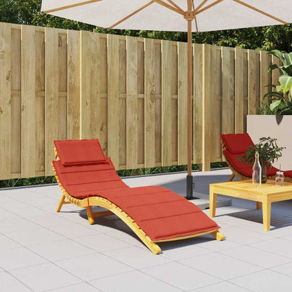 vidaXL Coussin de bain de soleil Mélange Rouge 186x58x4 cm Tissu