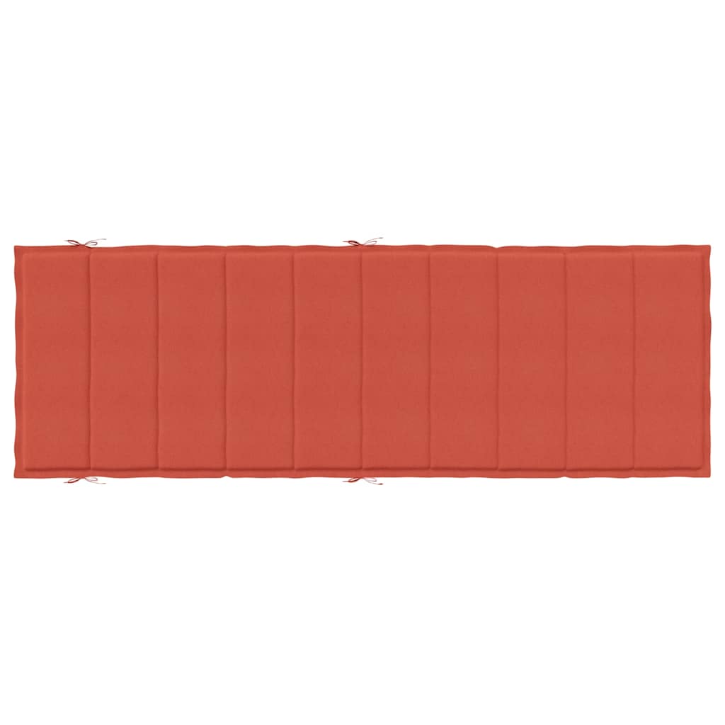 vidaXL Coussin de bain de soleil Mélange Rouge 186x58x4 cm Tissu