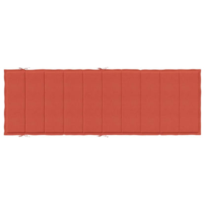 vidaXL Coussin de bain de soleil Mélange Rouge 186x58x4 cm Tissu