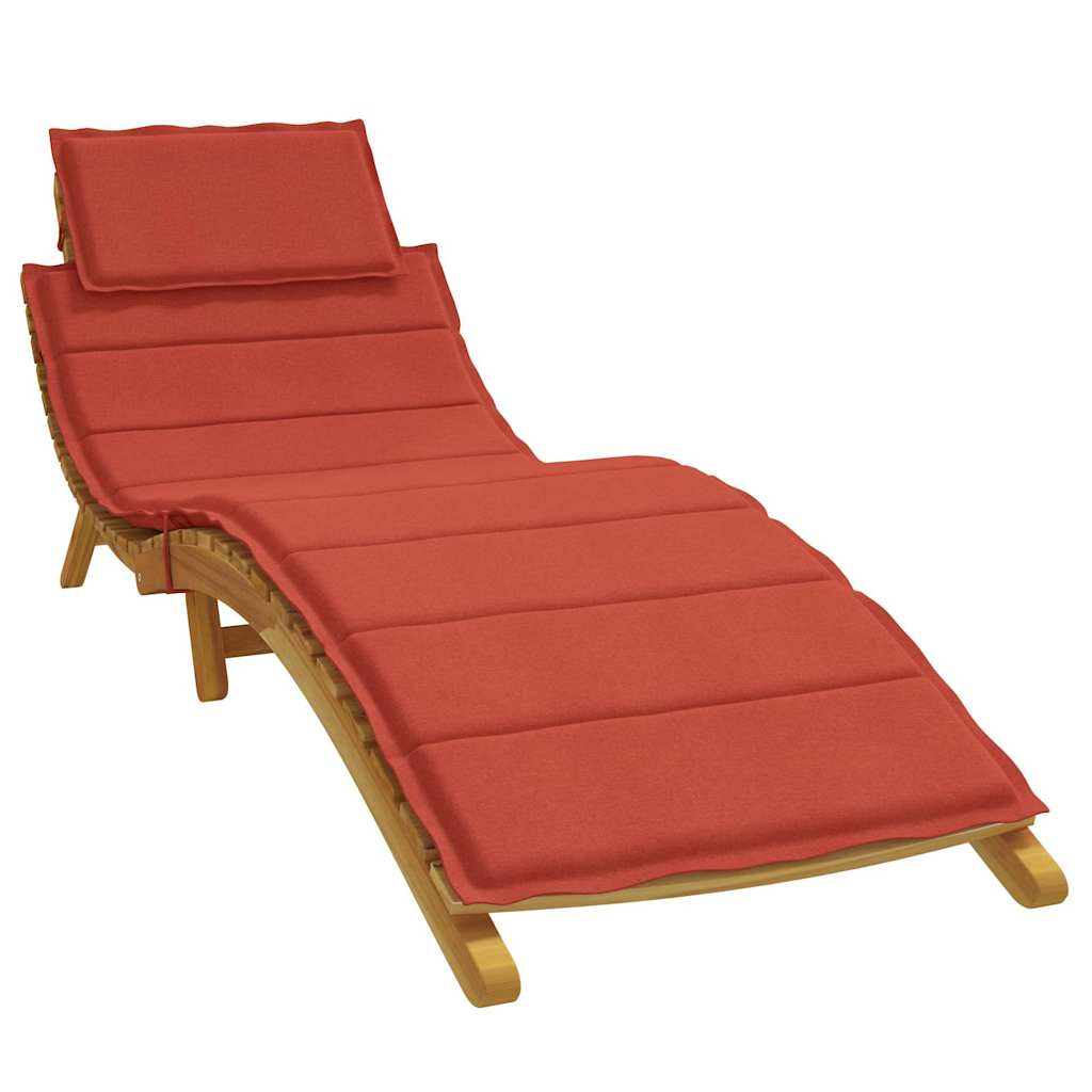 vidaXL Coussin de bain de soleil Mélange Rouge 186x58x4 cm Tissu