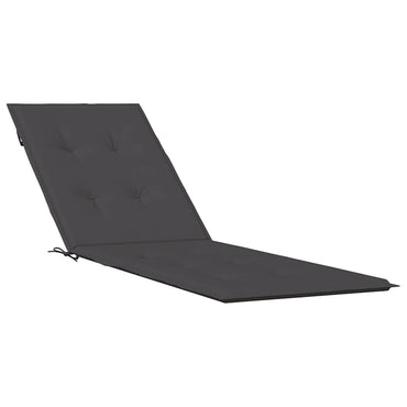 vidaXL Coussin de chaise longue anthracite mélangé (75+105) x 50 x 4 cm en tissu