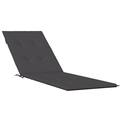 vidaXL Coussin de chaise longue anthracite mélangé (75+105) x 50 x 4 cm en tissu