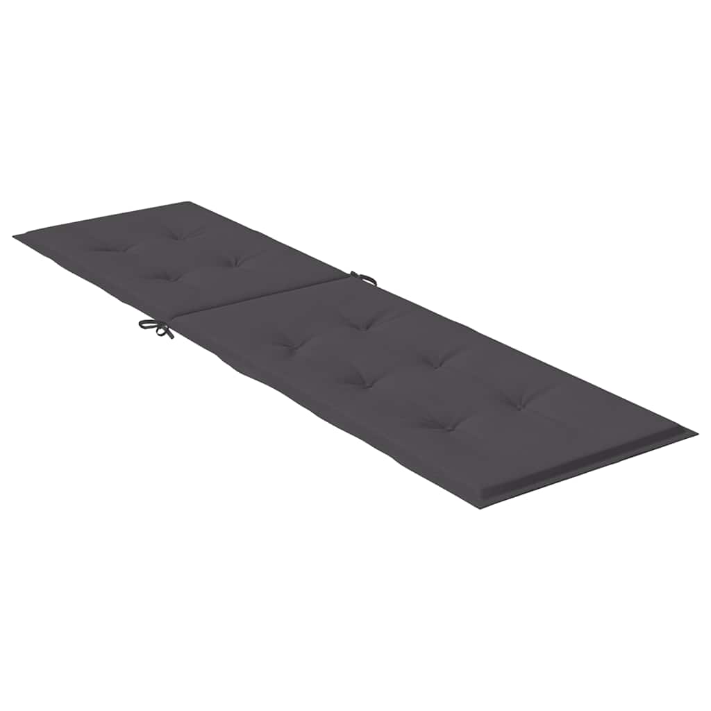vidaXL Coussin de chaise longue anthracite mélangé (75+105) x 50 x 4 cm en tissu