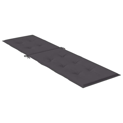 vidaXL Coussin de chaise longue anthracite mélangé (75+105) x 50 x 4 cm en tissu