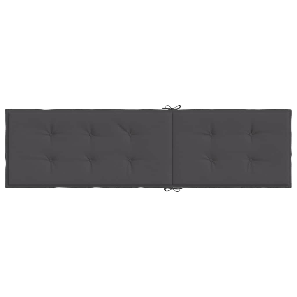 vidaXL Coussin de chaise longue anthracite mélangé (75+105) x 50 x 4 cm en tissu