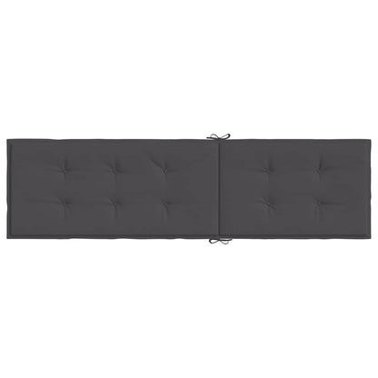 vidaXL Coussin de chaise longue anthracite mélangé (75+105) x 50 x 4 cm en tissu