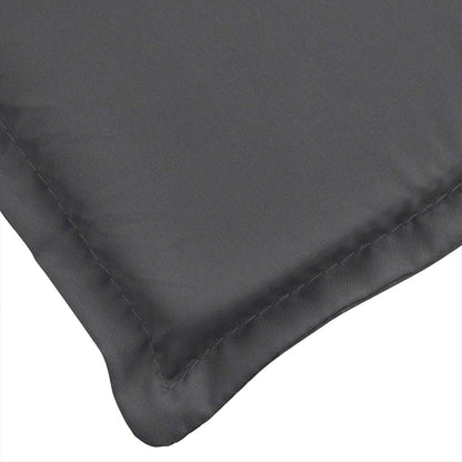 vidaXL Coussin de chaise longue anthracite mélangé (75+105) x 50 x 4 cm en tissu