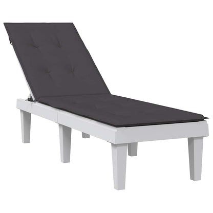 vidaXL Coussin de chaise longue anthracite mélangé (75+105) x 50 x 4 cm en tissu