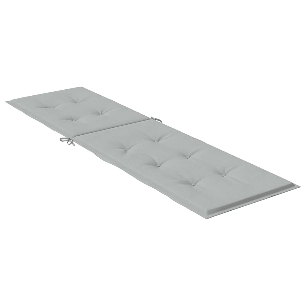 vidaXL Coussin de bain de soleil mélangé gris clair (75+105) x 50 x 4 cm tissu