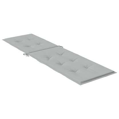 vidaXL Coussin de bain de soleil mélangé gris clair (75+105) x 50 x 4 cm tissu