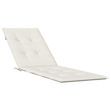 vidaXL Coussin de chaise longue Crème chiné (75+105) x 50 x 4 cm Tissu