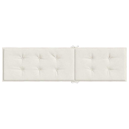 vidaXL Coussin de chaise longue Crème chiné (75+105) x 50 x 4 cm Tissu