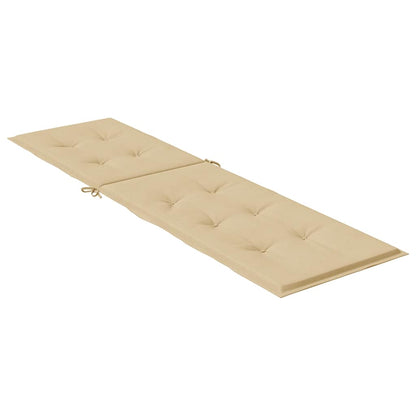 vidaXL Coussin pour chaise longue mélangé beige (75+105) x 50 x 4 cm tissu