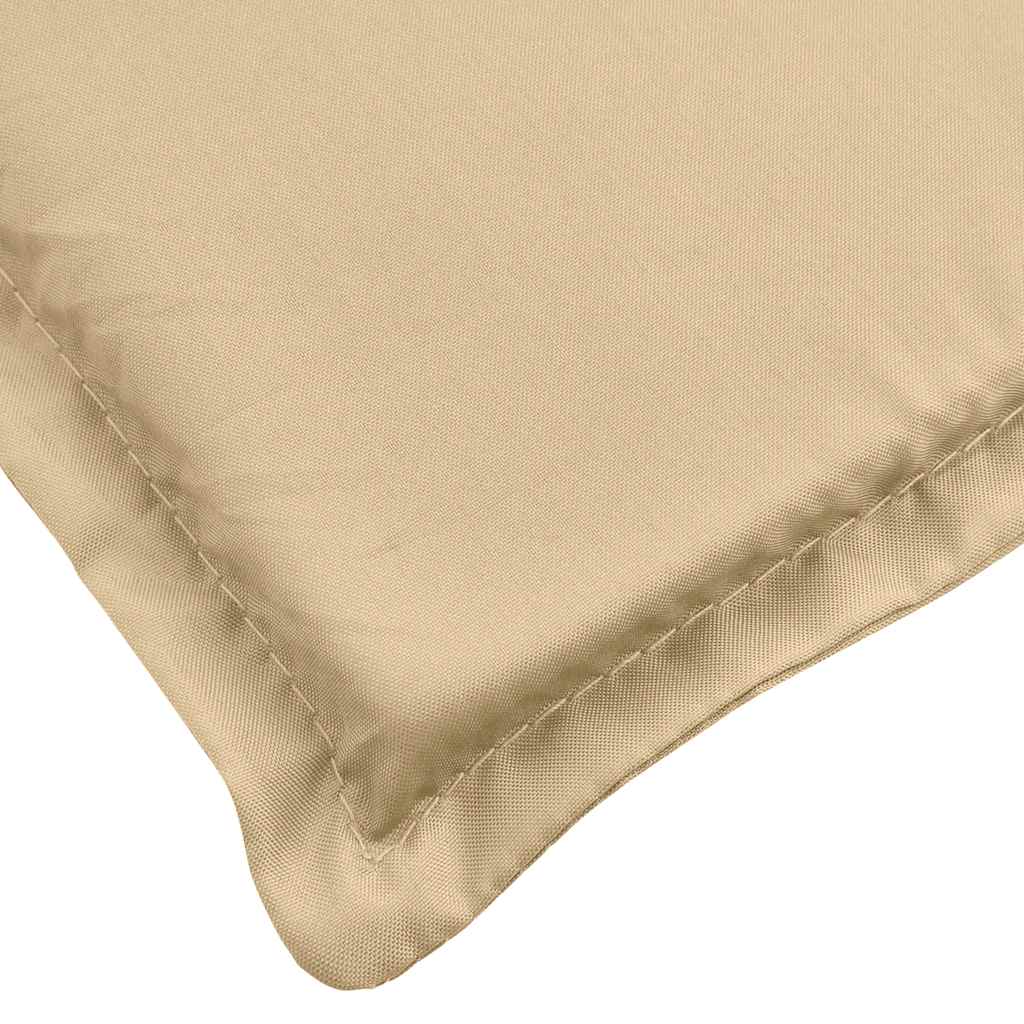vidaXL Coussin pour chaise longue mélangé beige (75+105) x 50 x 4 cm tissu