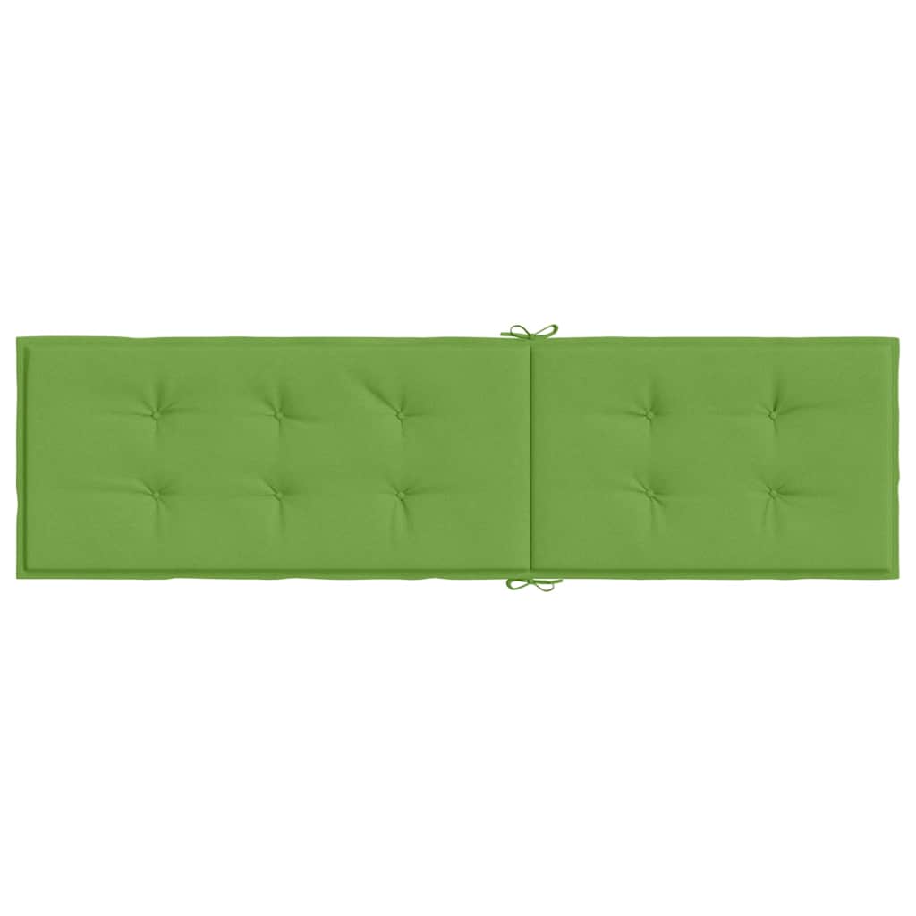 vidaXL Coussin de chaise longue mélangé vert (75+105) x 50 x 4 cm Tissu