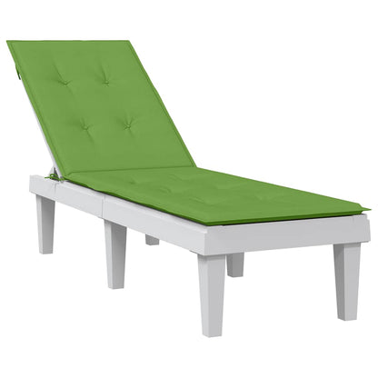 vidaXL Coussin de chaise longue mélangé vert (75+105) x 50 x 4 cm Tissu