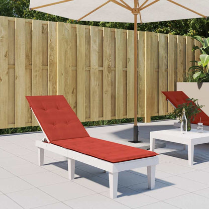 vidaXL Liegestuhl-Auflage Melange Rot (75+105) x 50 x 4 cm Stoff