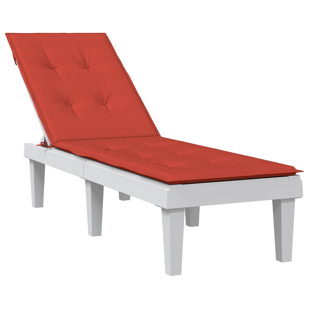 vidaXL Liegestuhl-Auflage Melange Rot (75+105) x 50 x 4 cm Stoff