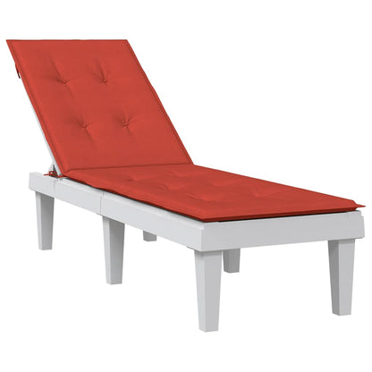 vidaXL Liegestuhl-Auflage Melange Rot (75+105) x 50 x 4 cm Stoff