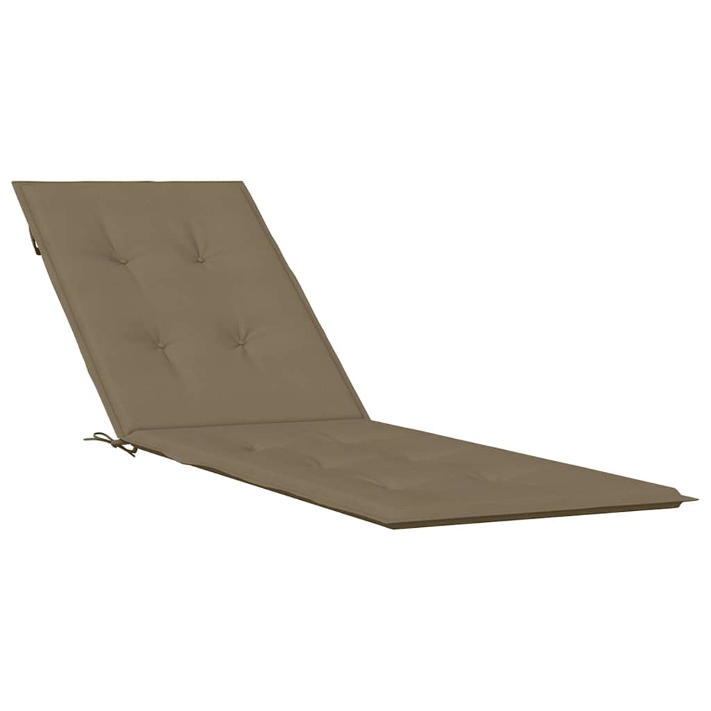 vidaXL Liegestuhl-Auflage Melange Taupe (75+105) x 50 x 4 cm Stoff