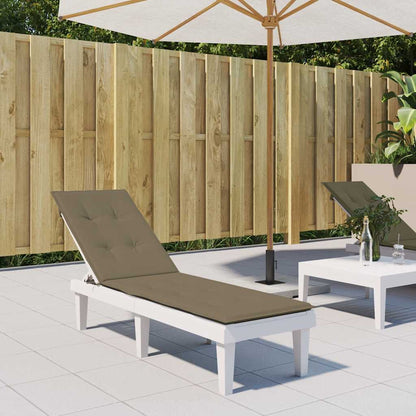 vidaXL Liegestuhl-Auflage Melange Taupe (75+105) x 50 x 4 cm Stoff