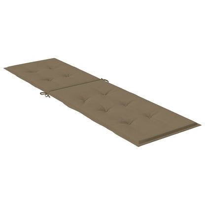 vidaXL Liegestuhl-Auflage Melange Taupe (75+105) x 50 x 4 cm Stoff