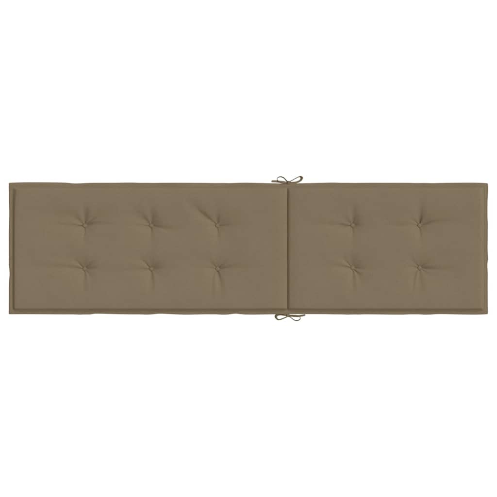 vidaXL Liegestuhl-Auflage Melange Taupe (75+105) x 50 x 4 cm Stoff