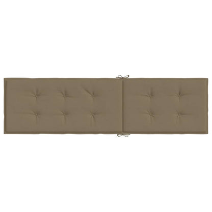 vidaXL Liegestuhl-Auflage Melange Taupe (75+105) x 50 x 4 cm Stoff