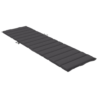 vidaXL Coussin pour chaise longue mélangé anthracite 200x50x4 cm Tissu