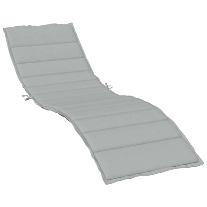 vidaXL Coussin de bain de soleil Mélange Gris clair 200x50x4 cm Tissu