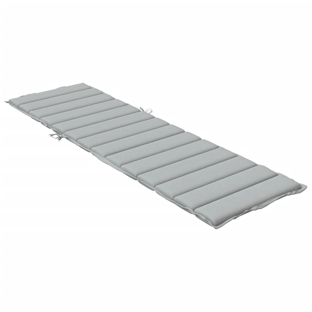 vidaXL Coussin de bain de soleil Mélange Gris clair 200x50x4 cm Tissu