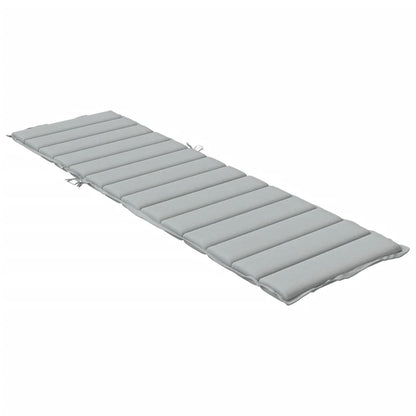 vidaXL Coussin de bain de soleil Mélange Gris clair 200x50x4 cm Tissu