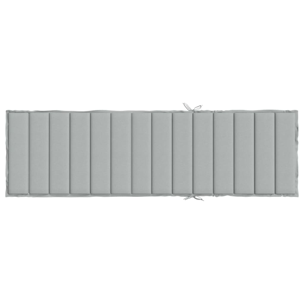 vidaXL Coussin de bain de soleil Mélange Gris clair 200x50x4 cm Tissu