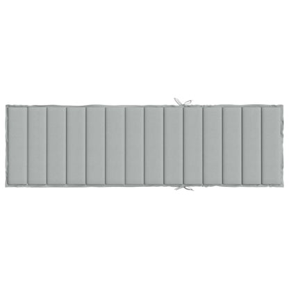 vidaXL Coussin de bain de soleil Mélange Gris clair 200x50x4 cm Tissu