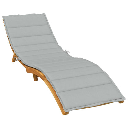vidaXL Coussin de bain de soleil Mélange Gris clair 200x50x4 cm Tissu