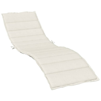 vidaXL Sonnenliegen-Auflage Melange Creme 200x50x4 cm Stoff
