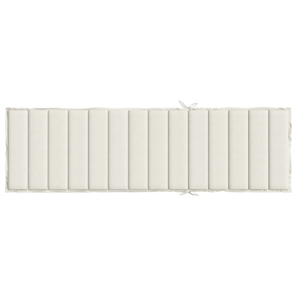 vidaXL Sonnenliegen-Auflage Melange Creme 200x50x4 cm Stoff