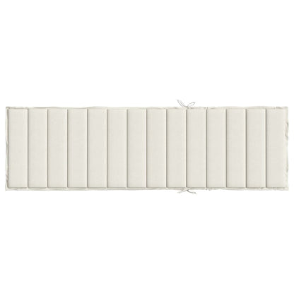 vidaXL Sonnenliegen-Auflage Melange Creme 200x50x4 cm Stoff