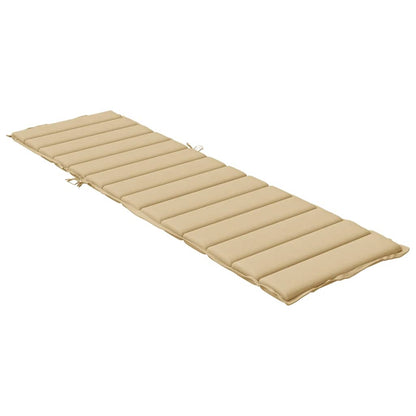 vidaXL Sonnenliegen-Auflage Melange Beige 200x50x4 cm Stoff