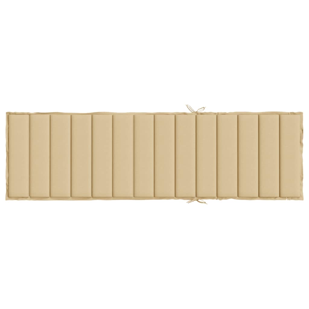 vidaXL Sonnenliegen-Auflage Melange Beige 200x50x4 cm Stoff