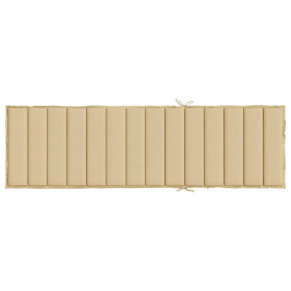 vidaXL Sonnenliegen-Auflage Melange Beige 200x50x4 cm Stoff