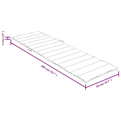 vidaXL Sonnenliegen-Auflage Melange Beige 200x50x4 cm Stoff