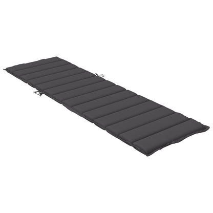 vidaXL Coussin de bain de soleil Mélange anthracite 200x60x4 cm Tissu
