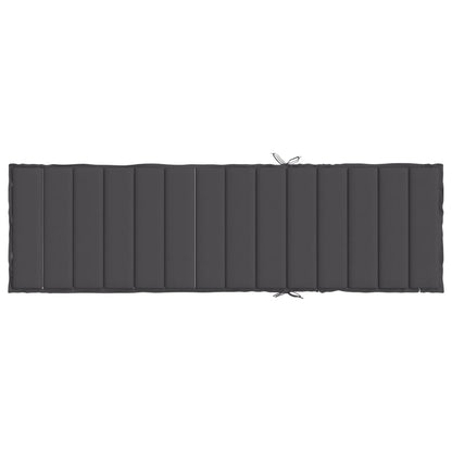 vidaXL Coussin de bain de soleil Mélange anthracite 200x60x4 cm Tissu