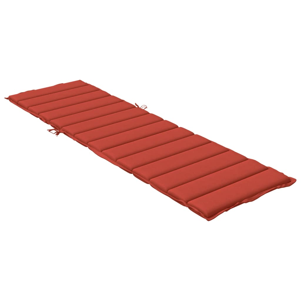 vidaXL Coussin de bain de soleil Mélange Rouge 200x60x4 cm Tissu