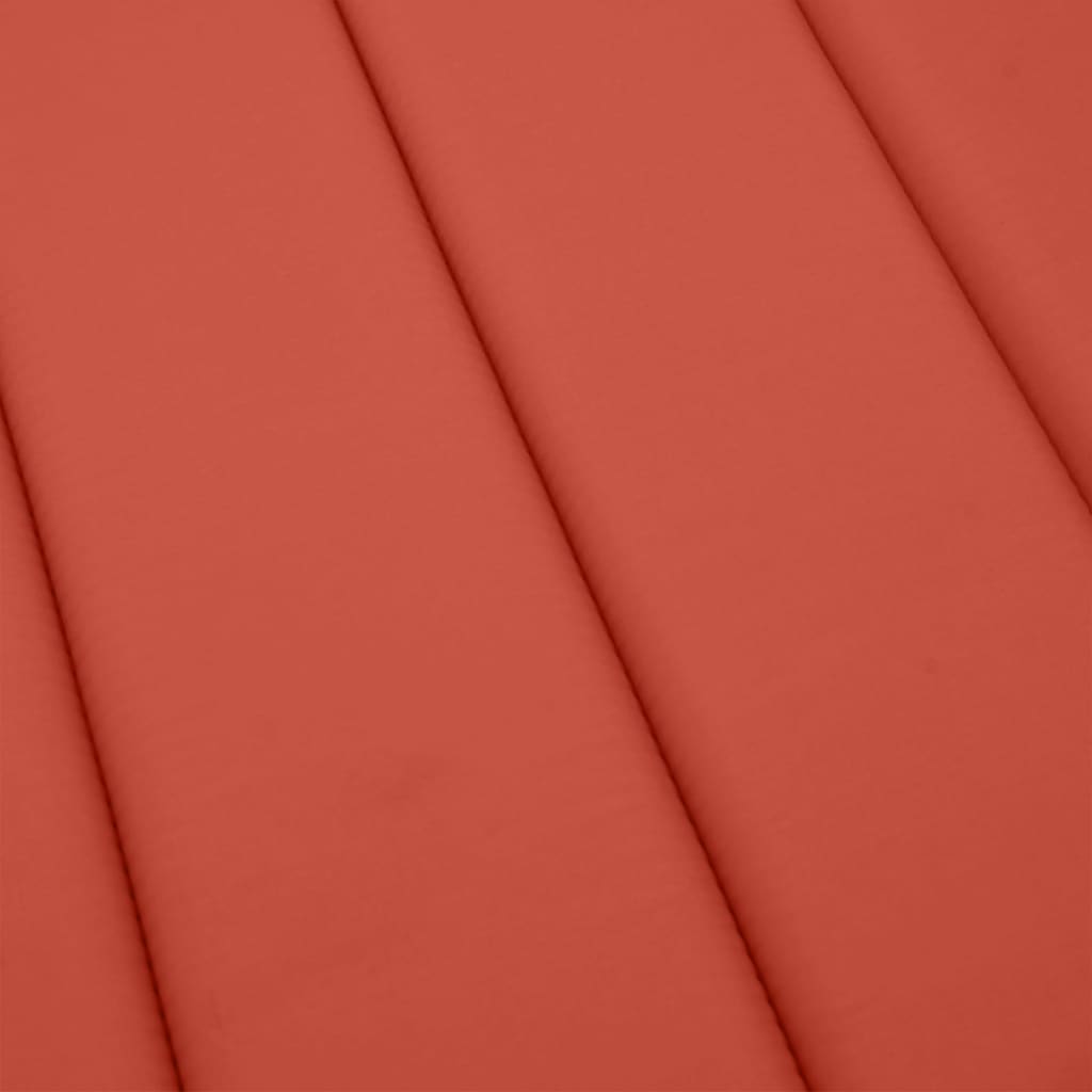 vidaXL Coussin de bain de soleil Mélange Rouge 200x60x4 cm Tissu