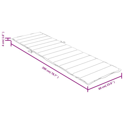 vidaXL Coussin de bain de soleil Mélange Rouge 200x60x4 cm Tissu