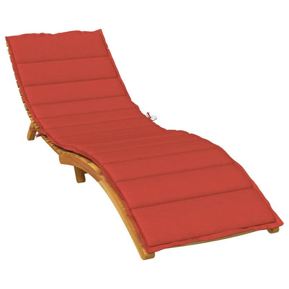 vidaXL Coussin de bain de soleil Mélange Rouge 200x60x4 cm Tissu