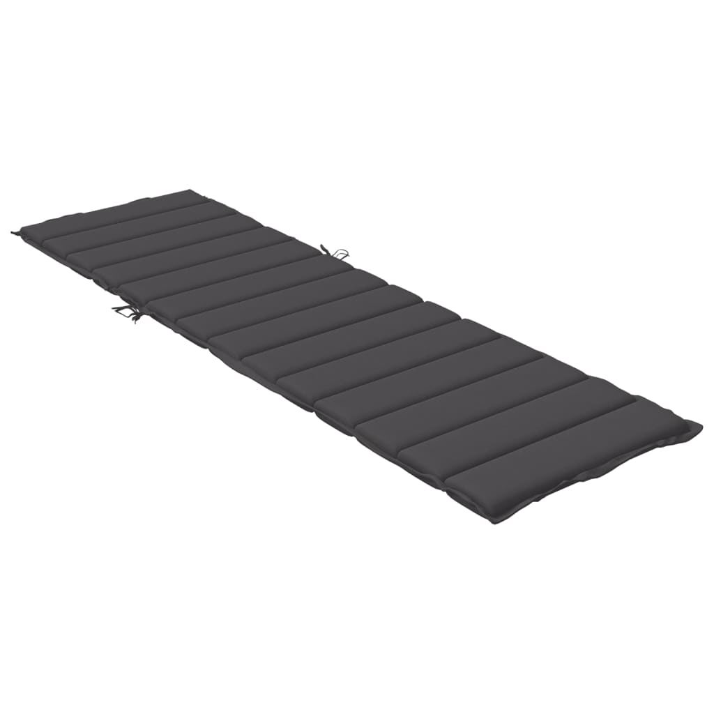 vidaXL Sonnenliegen-Auflage Melange Anthrazit 200x70x4 cm Stoff