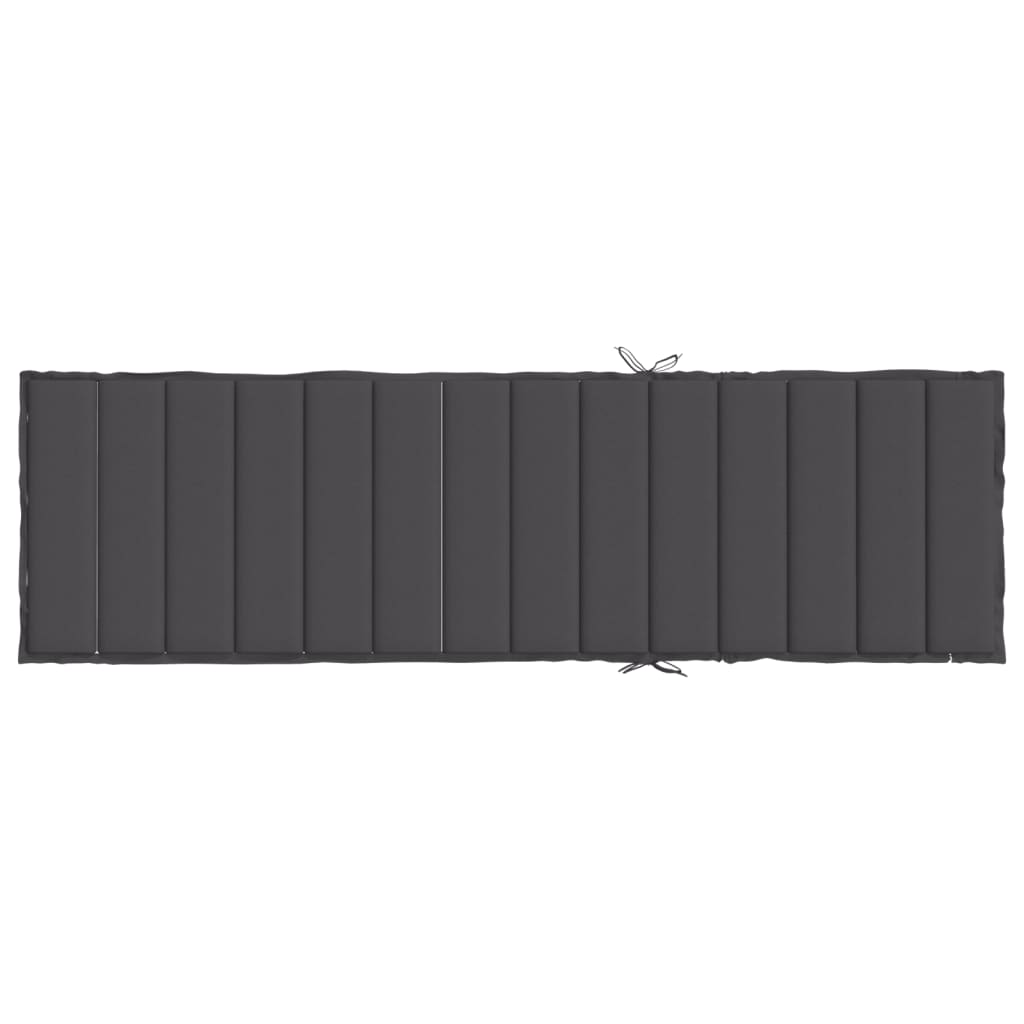 vidaXL Sonnenliegen-Auflage Melange Anthrazit 200x70x4 cm Stoff